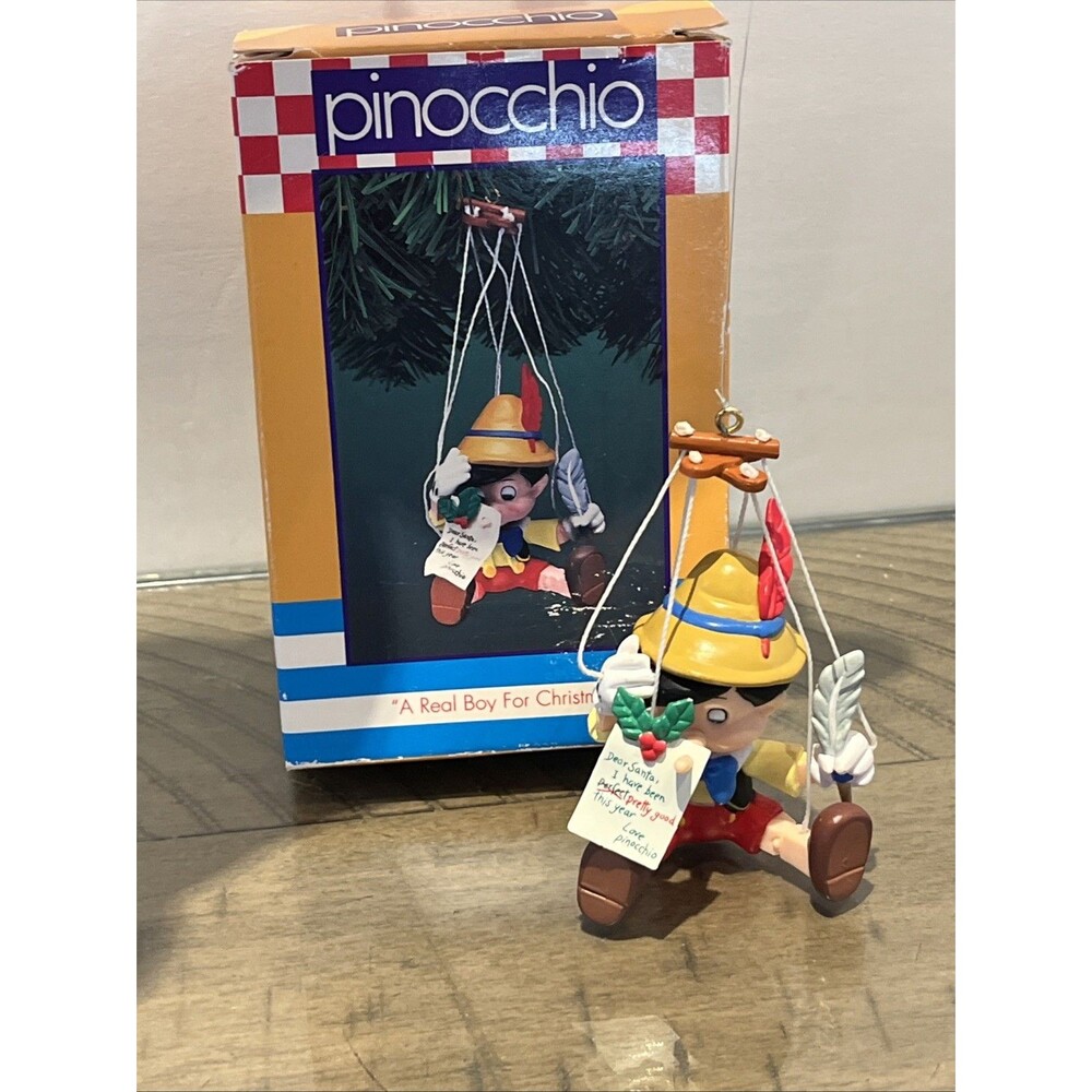 Enesco Pinocchio ornament A Real Boy For Christmas Treasury Of Christmas 1994 vt